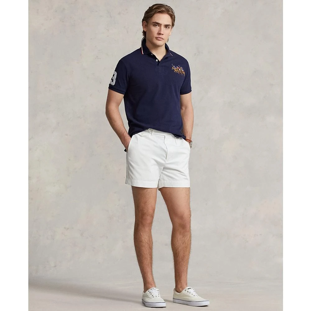 商品Ralph Lauren|Men's Custom Slim Fit Triple-Pony Polo Shirt,价格¥721,第4张图片详细描述