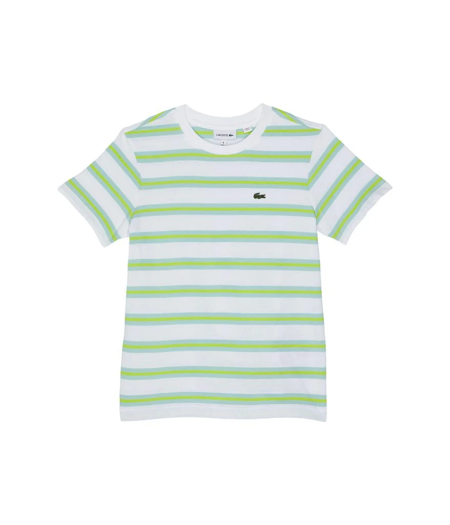 商品Lacoste|Short Sleeve Striped Crew Neck T-Shirt (Big Kids),价格¥302,第1张图片