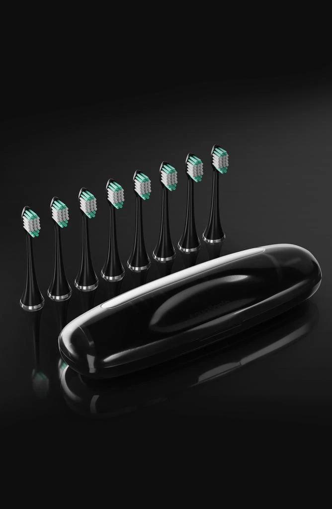 商品AquaSonic|Black Series Ultra Sonic Whitening ToothBrush with 8 DuPont Brush Heads & Travel Case,价格¥301,第5张图片详细描述