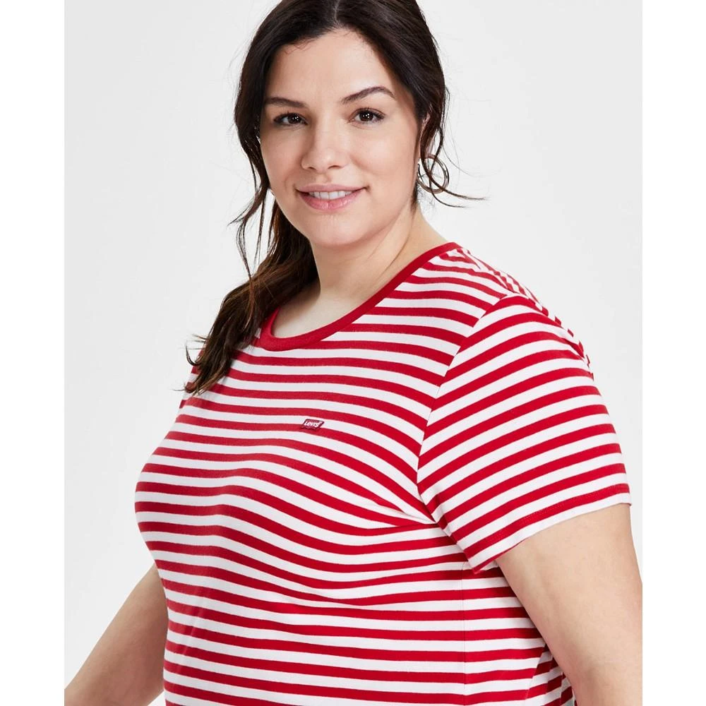 商品Levi's|Trendy Plus Size Perfect Sandy Striped T-Shirt,价格¥135,第3张图片详细描述