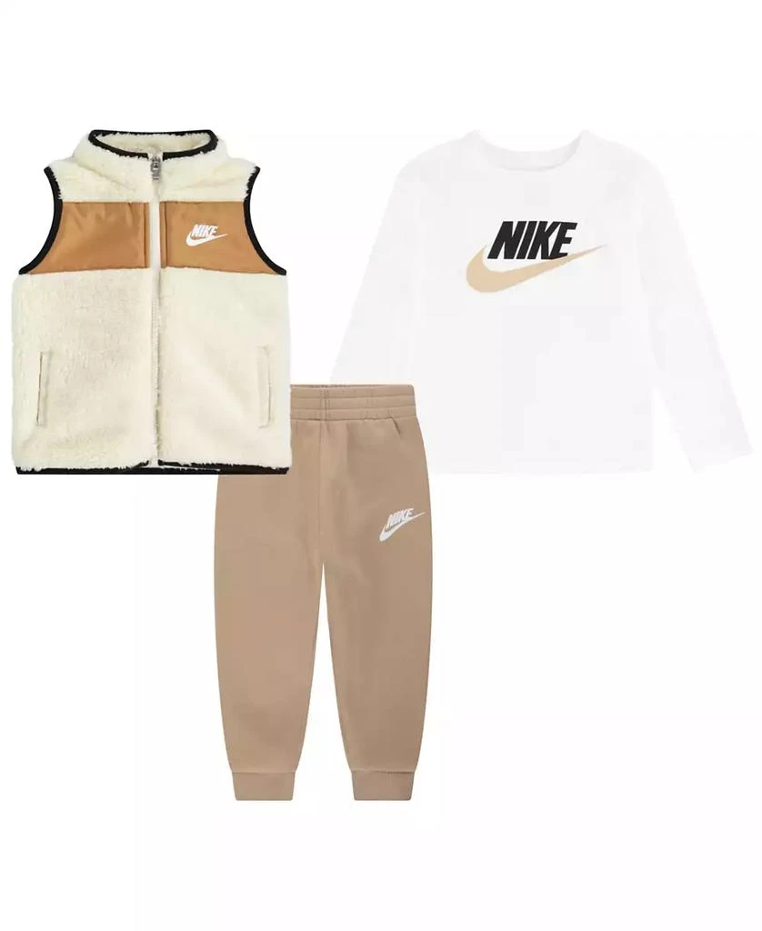 商品NIKE|Sportswear Club Little Boys Vest, Long Sleeve Tee and Pants, 3-Piece Set,价格¥492,第1张图片