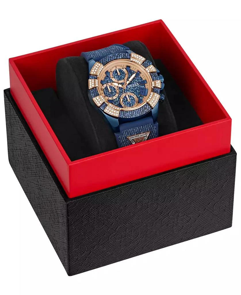 商品GUESS|Women's Multi-Function Blue Denim/Silicone Watch 39mm,价格¥1870,第5张图片详细描述