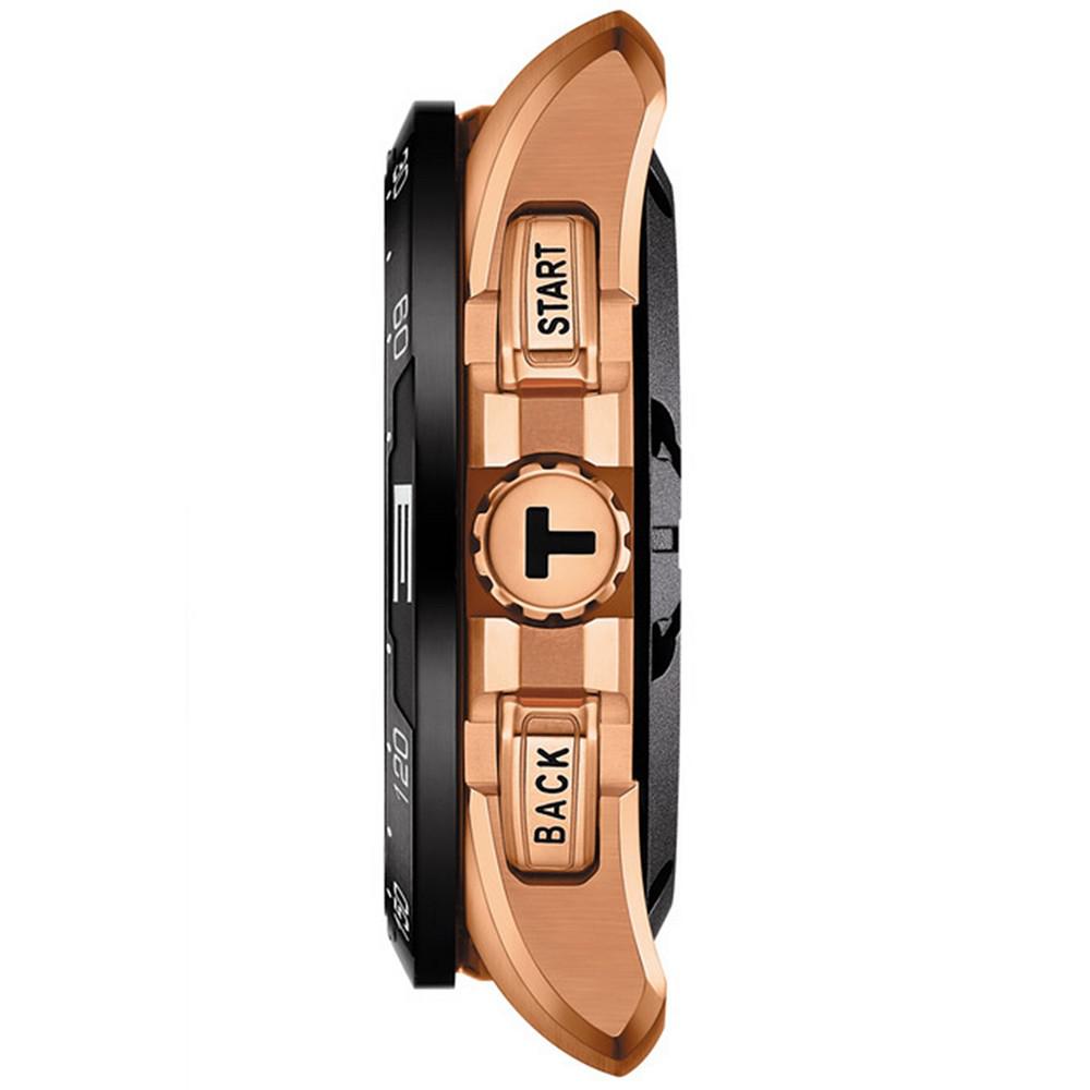 Men's Swiss T-Touch Connect Solar Black Rubber Strap Smart Watch 48mm商品第2张图片规格展示