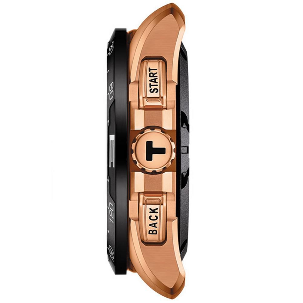 商品Tissot|Men's Swiss T-Touch Connect Solar Black Rubber Strap Smart Watch 48mm,价格¥8646,第4张图片详细描述