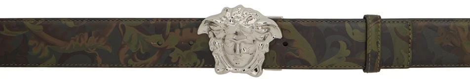 商品Versace|Reversible Green Baroccoflage 'La Medusa' Belt,价格¥1936,第1张图片