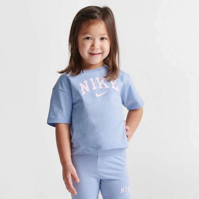 商品NIKE|Girls' Toddler Nike T-Shirt and Bike Shorts Set,价格¥151,第3张图片详细描述
