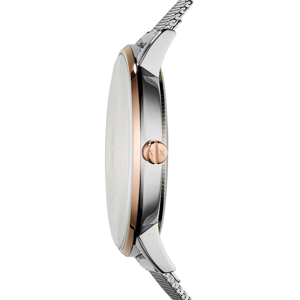 商品Armani Exchange|Women's Three-Hand Silver-Tone Stainless Steel Watch 36mm,价格¥1102,第2张图片详细描述