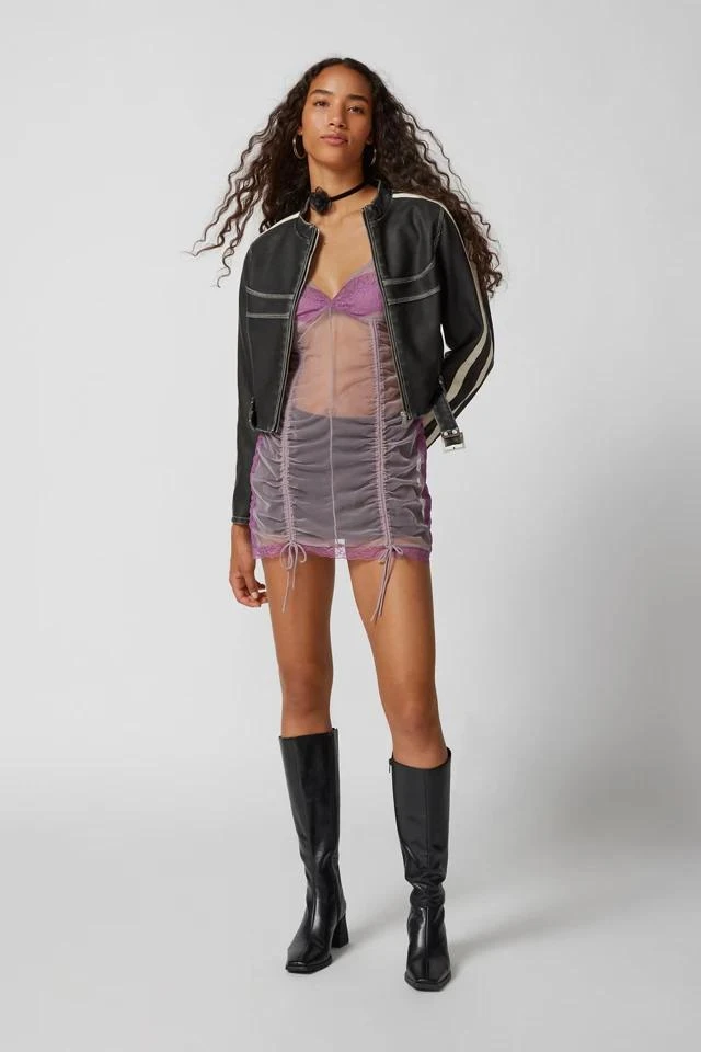 商品Urban Outfitters|UO Marina Sheer Ruched Midi Dress,价格¥222,第2张图片详细描述