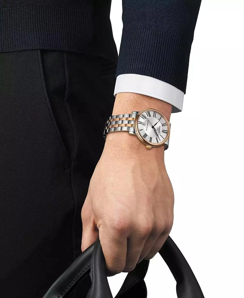 商品Tissot|Men's Swiss Automatic Carson Premium Powermatic 80 Two-Tone Stainless Steel Bracelet Watch 40mm,价格¥5933,第2张图片详细描述