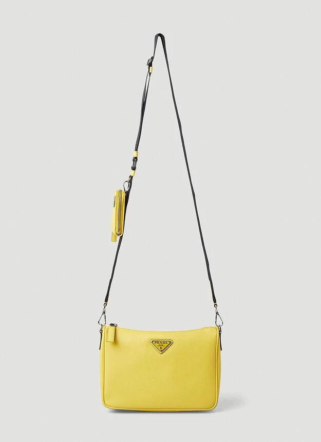 商品Prada|Logo Plaque Crossbody Bag in Yellow,价格¥16496,第1张图片