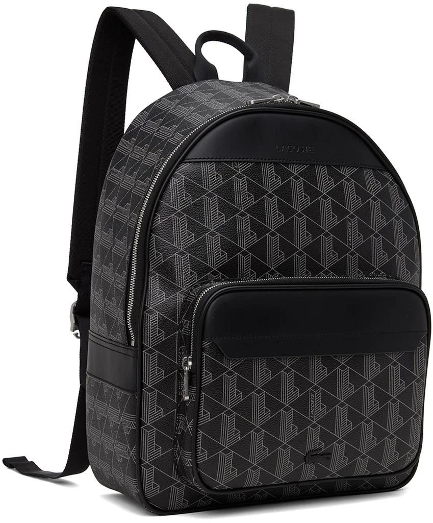 商品Lacoste|Black 'The Blend' Monogram Backpack,价格¥900,第2张图片详细描述