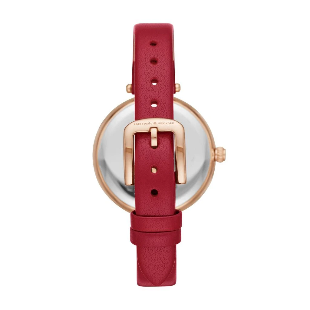 商品Kate Spade|kate spade new york women's holland three-hand, rose gold-tone alloy watch,价格¥1279,第2张图片详细描述