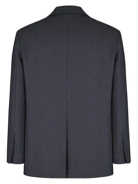 商品MIM the wardrobe|Basil Wool Felt Daddy Jacket _ Grey,价格¥1799,第3张图片详细描述