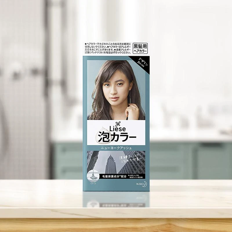 商品[国内直发] KAO|KAO花王 Liese Prettia泡沫染发剂 纽约灰棕 108ml,价格¥48,第1张图片