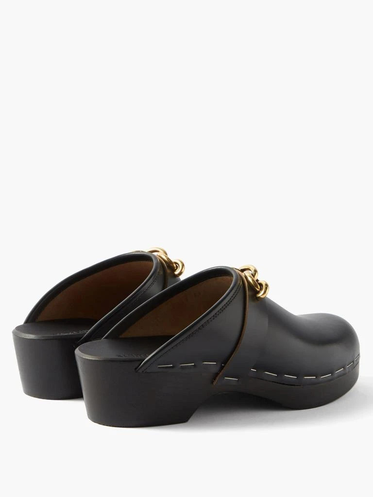 商品Yves Saint Laurent|Le Maillon chain-embellished leather clogs,价格¥8185,第4张图片详细描述
