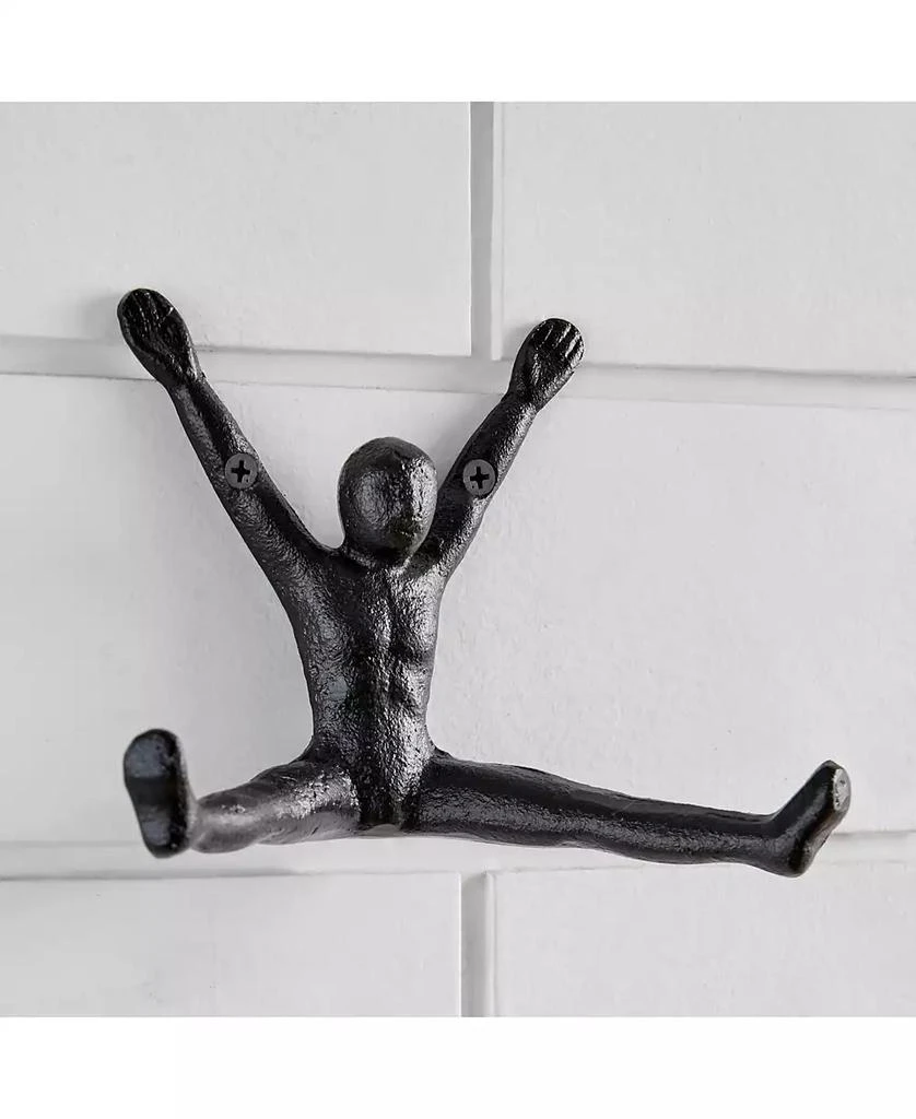 商品Danya B|Athlete Sculpture Cast Iron 2-Piece Wall Mount Double Hook Set,价格¥180,第4张图片详细描述