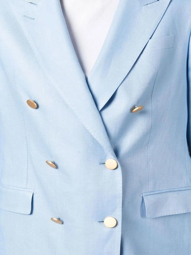 商品TAGLIATORE|Tagliatore Light Blue Double-breasted Tailored Suit Set,价格¥6981,第3张图片详细描述