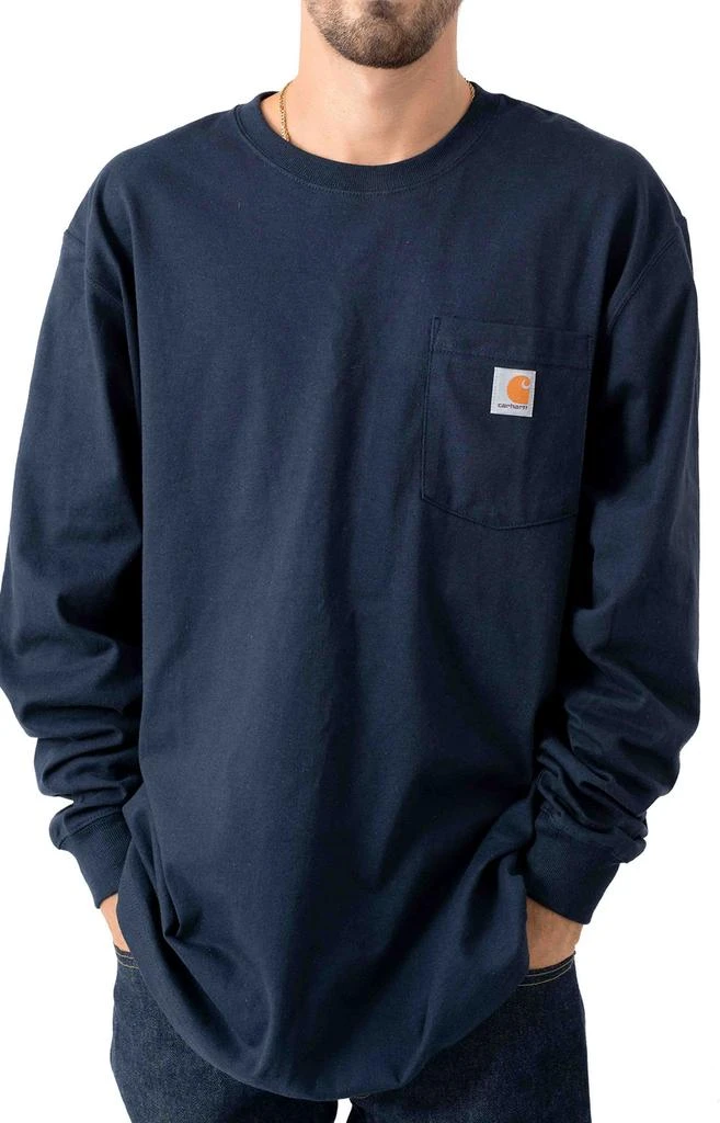 商品Carhartt|(K126) L/S Workwear Pocket T-Shirt - Navy,价格¥223,第1张图片