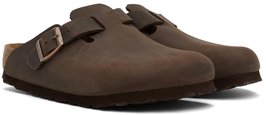 商品Birkenstock|Brown Regular Soft Footbed Boston Clogs,价格¥748,第4张图片详细描述