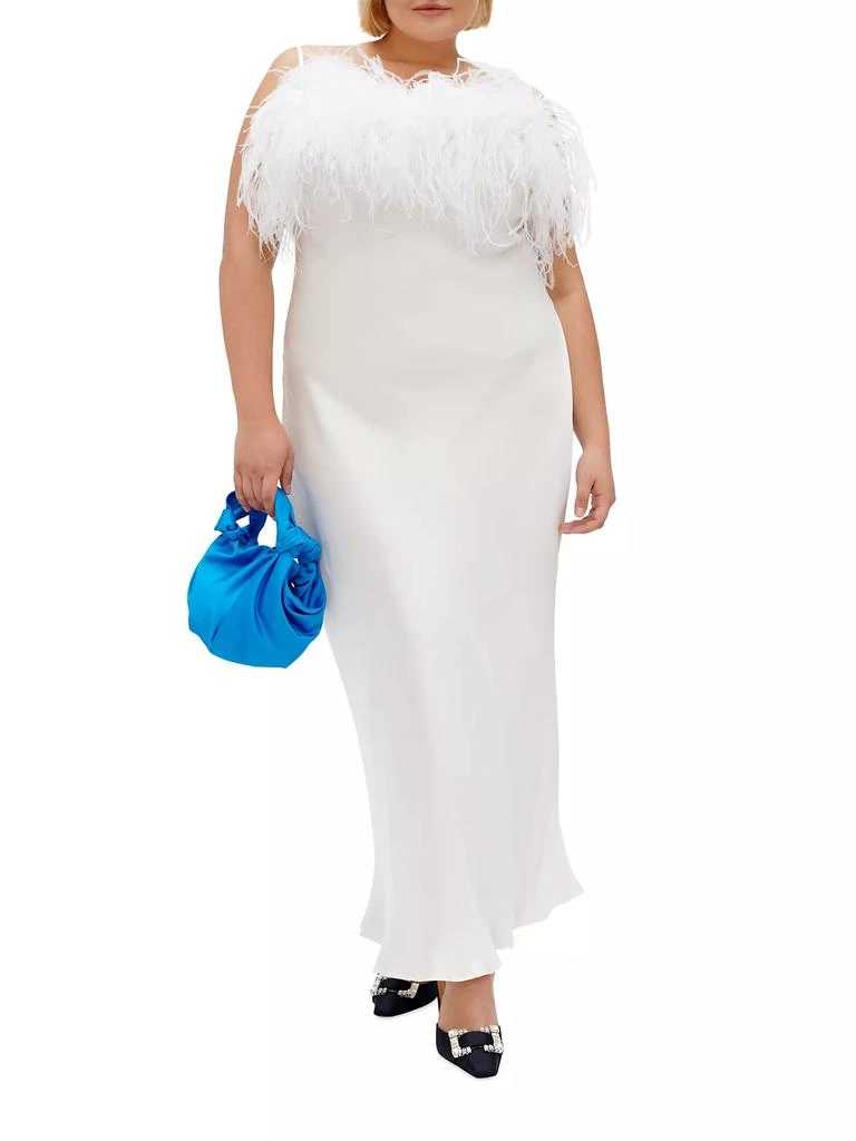 Boheme Ostrich-Feather Embellished Slip Dress 商品