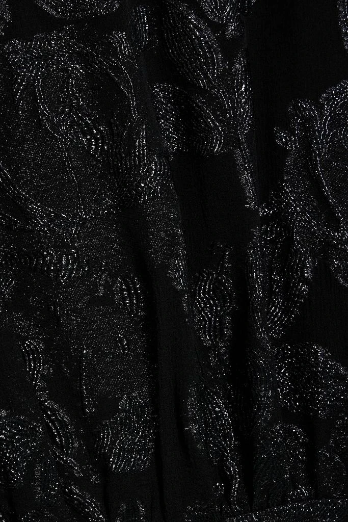商品IRO|Murai ruffled metallic fil coupé silk-blend chiffon mini dress,价格¥859,第4张图片详细描述