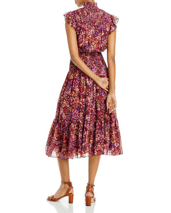 商品AQUA|Floral Print Smocked Midi Dress - 100% Exclusive,价格¥635,第5张图片详细描述