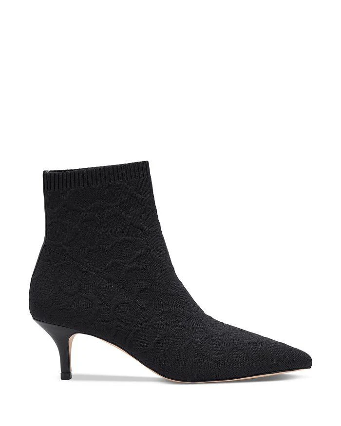 商品Coach|Women's Jade Knit Pointed Toe Mid Heel Booties,价格¥991,第2张图片详细描述