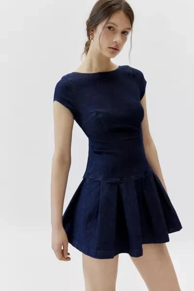 商品Urban Outfitters|UO Bryan Bow-Back Pleated Mini Dress,价格¥598,第1张图片