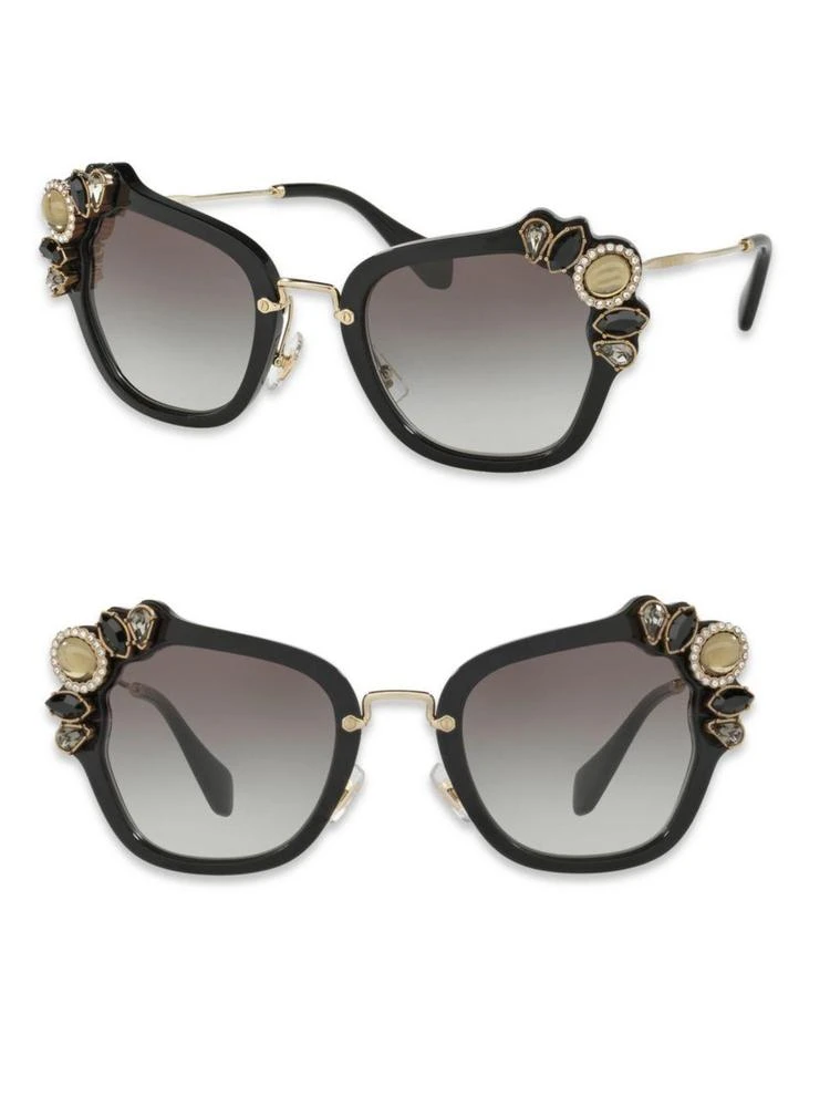 商品Miu Miu|51MM Crystal-Embellished Square Sunglasses,价格¥1591,第1张图片