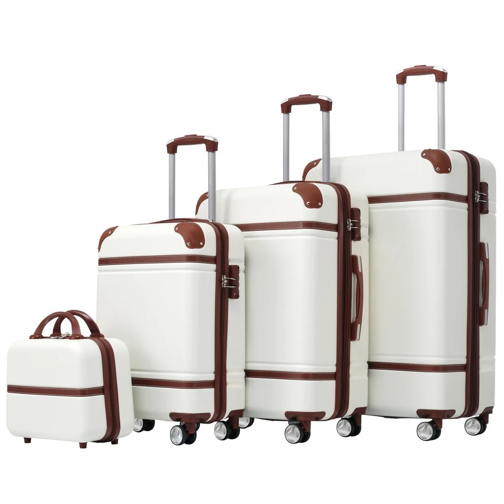 商品Streamdale Furniture|Streamdale Hardshell Luggage Sets 4 Pieces 20" +24" +28" Luggages and Cosmetic Case Spinner Suitcase with TSA Lock Lightweight,价格¥1827,第1张图片