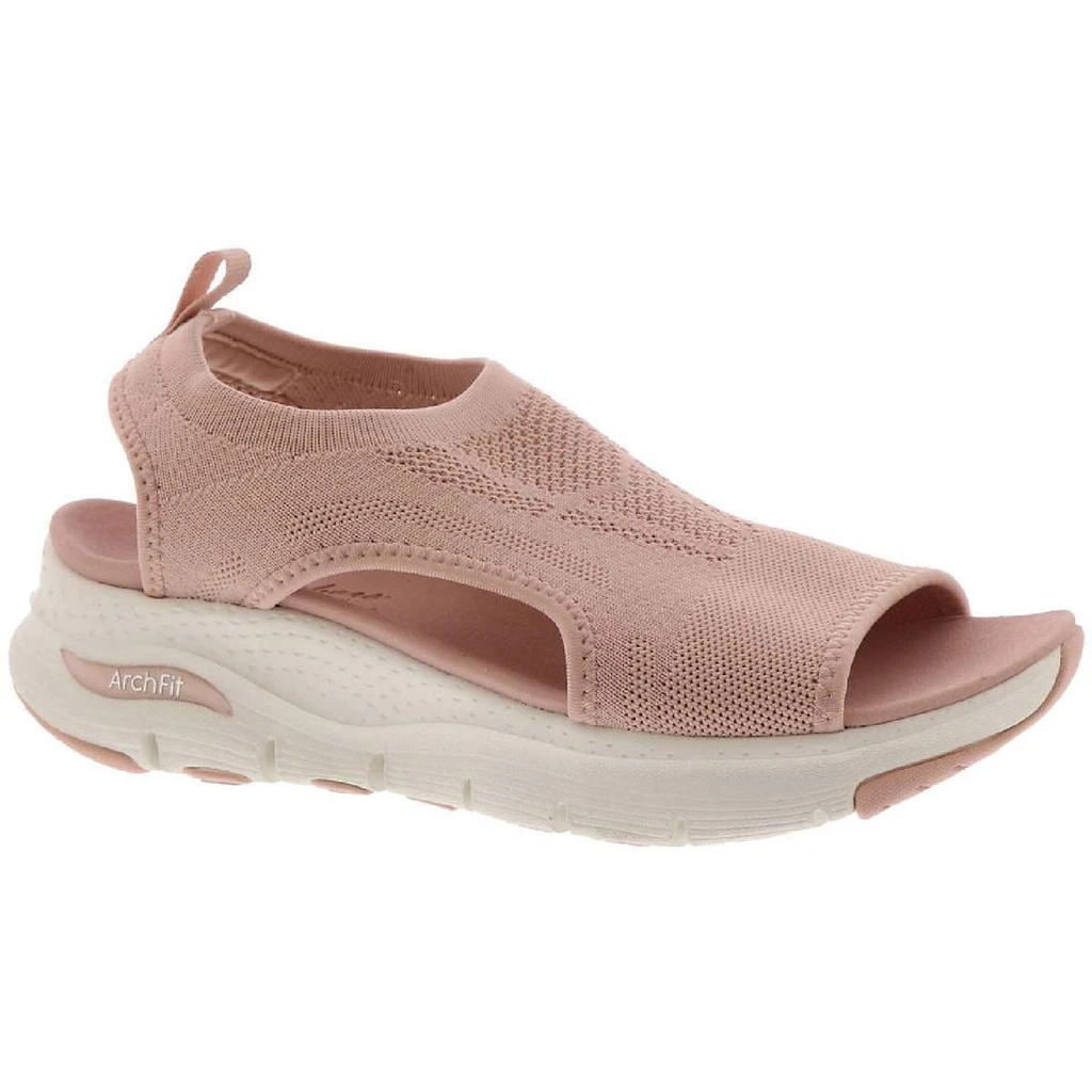 商品SKECHERS|Skechers Womens Arch Fit-City Catch Knit Slingback Wedge Sandals,价格¥427,第2张图片详细描述