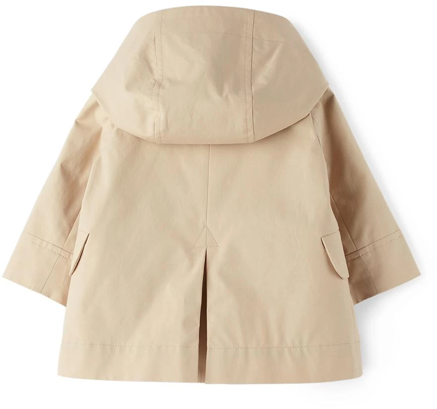 商品Burberry|Baby Beige Cotton Trench Coat,价格¥1624,第2张图片详细描述