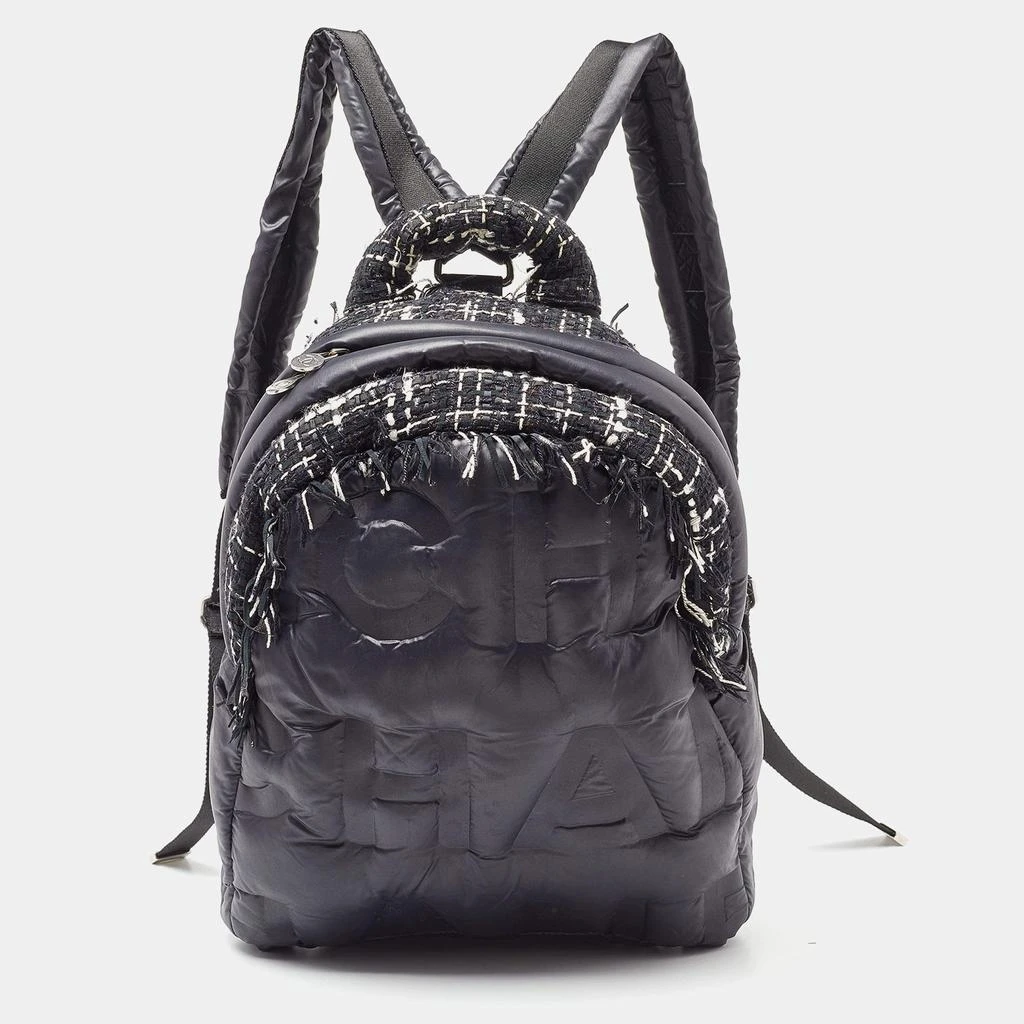 商品[二手商品] Chanel|Chanel Black Nylon and Tweed Doudoune Backpack,价格¥18643,第1张图片