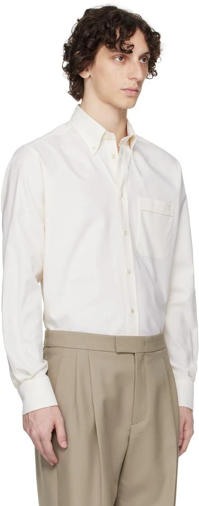 商品Valentino|Off-White Cotton Oxford Slim Fit VLogo Shirt,价格¥7771,第2张图片详细描述