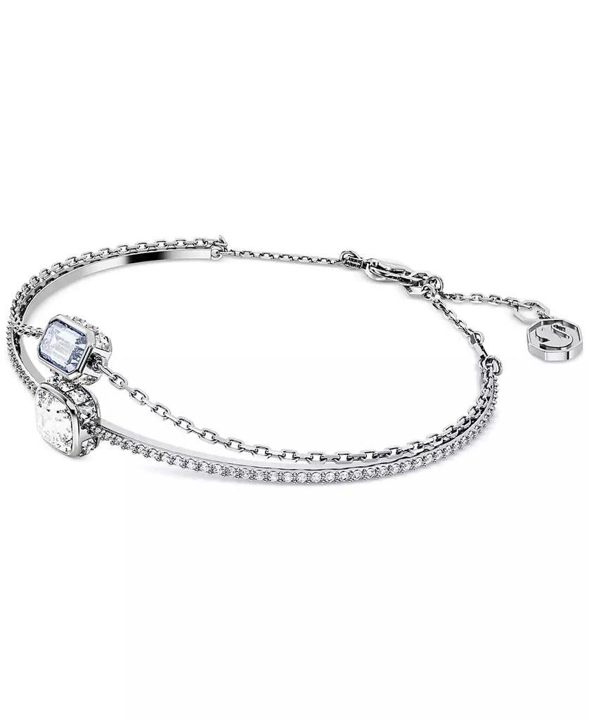 商品Swarovski|Silver-Tone Stilla Two-Row Bangle Bracelet,价格¥780,第2张图片详细描述