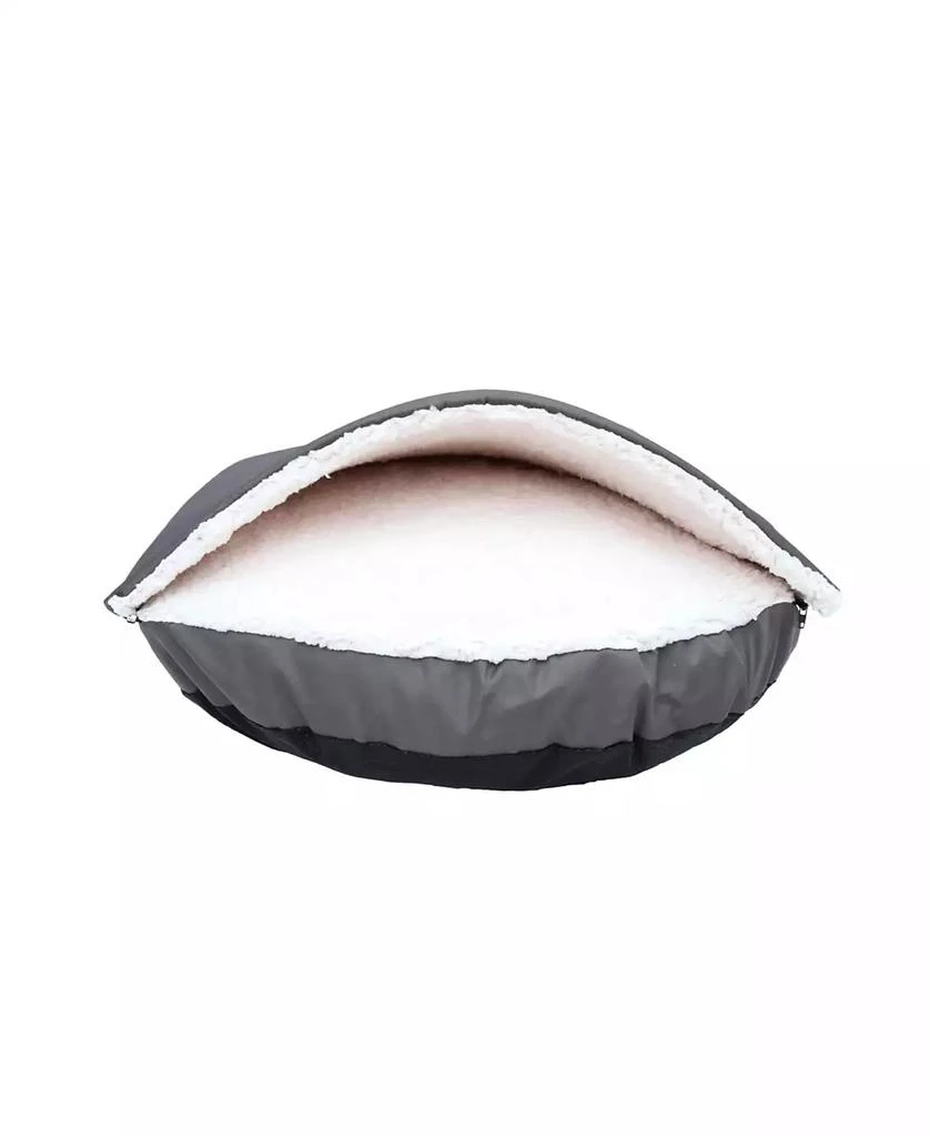 Happycare Textiles Durable Oxford to Sherpa Pet Cave and Round Pet Bed with Removable Top and Insert 商品