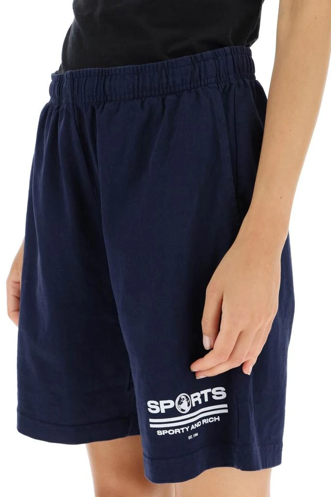 商品Sporty & Rich|'SPORTS' LOGO COTTON SHORTS,价格¥420,第5张图片详细描述