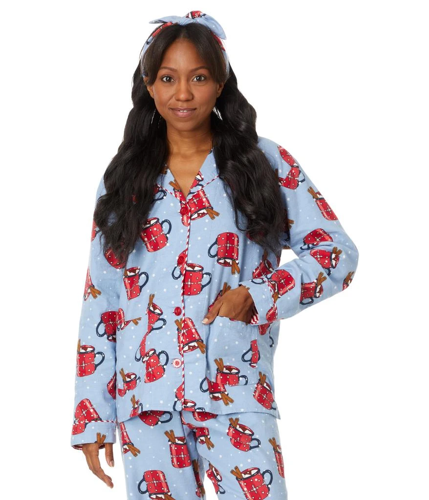 商品P.J. Salvage|Flannel PJ Set with Headband,价格¥569,第2张图片详细描述