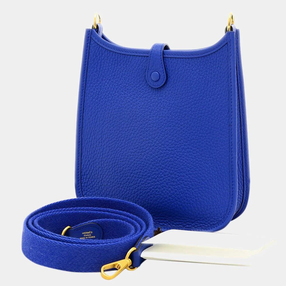 商品[二手商品] Hermes|Hermes Evelyn TPM Amazon Taurillon Clemence Blue Electric U Engraved Shoulder Bag,价格¥36005,第2张图片详细描述