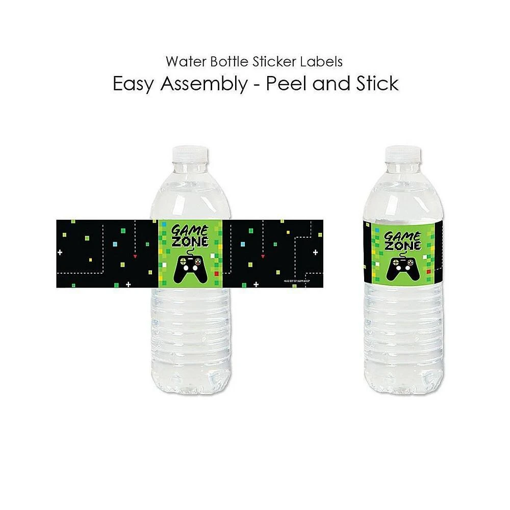 商品Big Dot of Happiness|Game Zone - Video Game Party or Birthday Party Water Bottle Sticker Labels 20 Ct,价格¥105,第2张图片详细描述