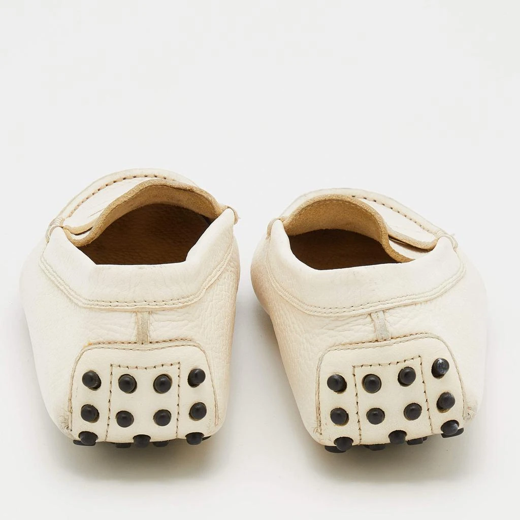 商品[二手商品] Tod's|Tod's White Leather Penny Slip On Loafers Size 38.5,价格¥920,第5张图片详细描述