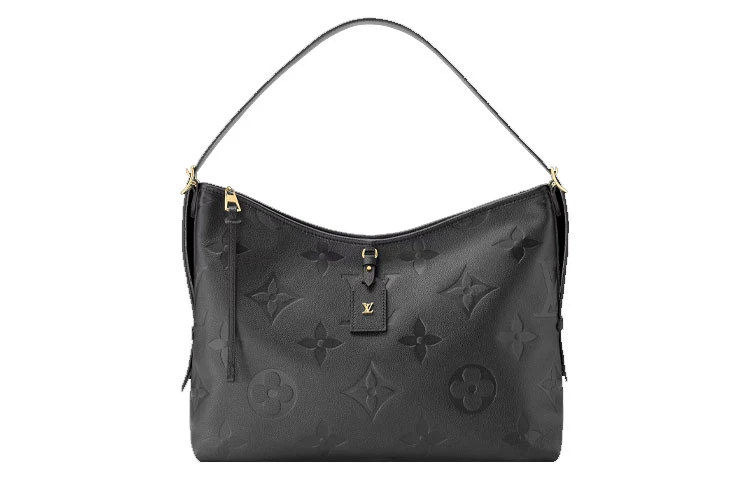 商品[国内直发] Louis Vuitton|Carryall MM金色五金可调节肩带拉链开合 压花柔软粒面牛皮 手提单肩包 中号 女款 黑色,价格¥28439,第1张图片