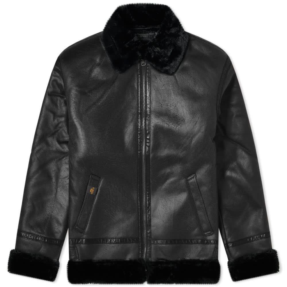 Alpha Industries B3 Faux Leather Flight Jacket商品第1张图片规格展示