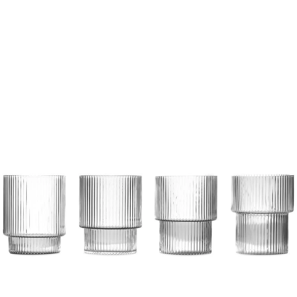 商品Ferm Living|ferm LIVING Ripple Glass - Set of 4,价格¥518,第1张图片