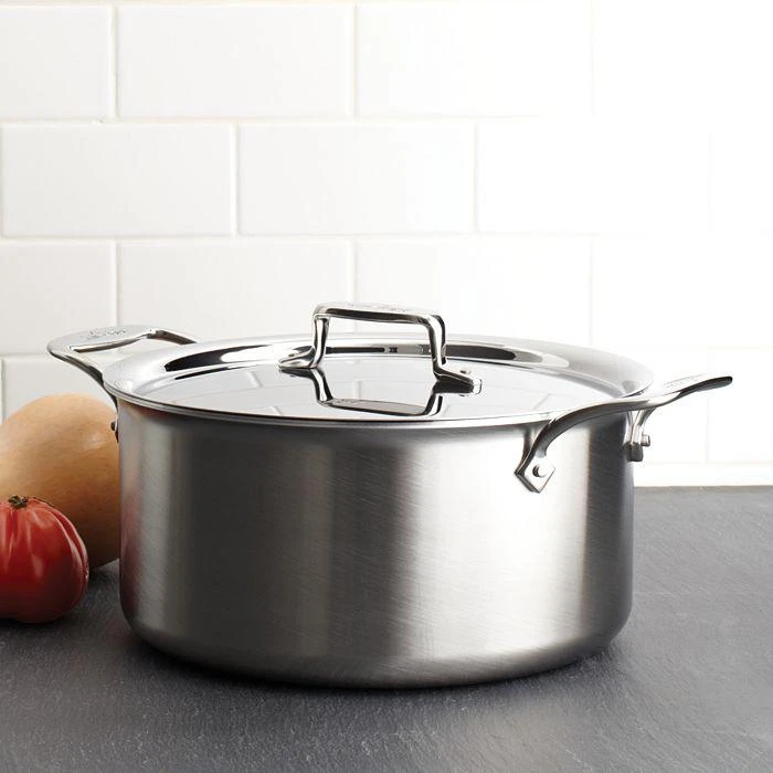 商品All-Clad|D5 Stainless Brushed 8-Quart Stock Pot with Lid,价格¥2985,第3张图片详细描述