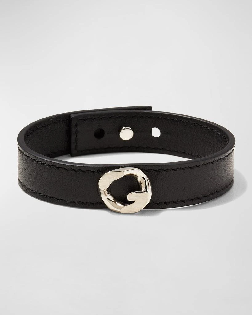 商品Givenchy|Men's G-Chain Silvery Leather Bracelet,价格¥2449,第1张图片