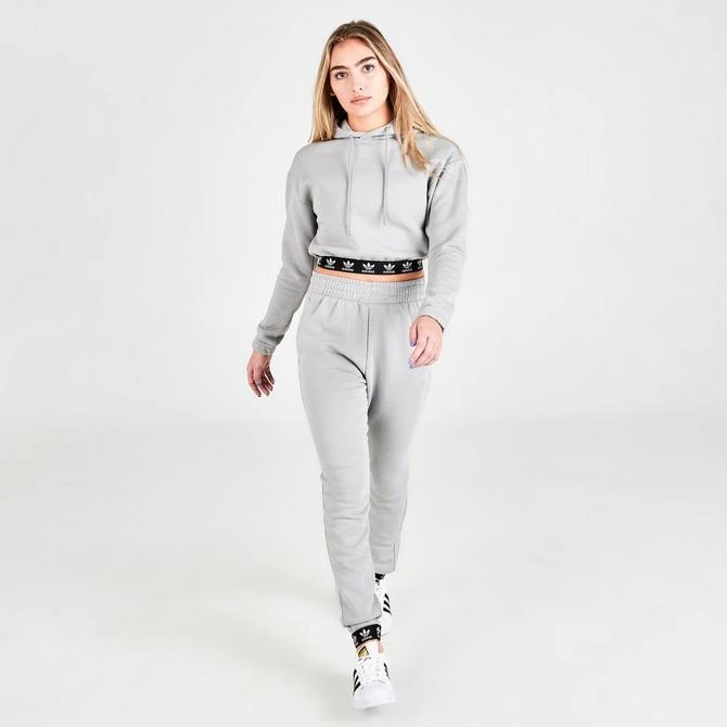商品Adidas|Women's adidas Originals Tape Cropped Hoodie,价格¥150,第2张图片详细描述