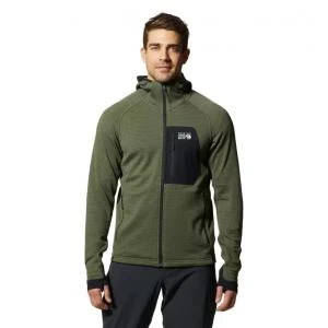 商品Mountain Hardwear|Mountain Hardwear - Polartec Power Grid Full Zip Hoody - XL Surplus Green Heather,价格¥1222,第1张图片