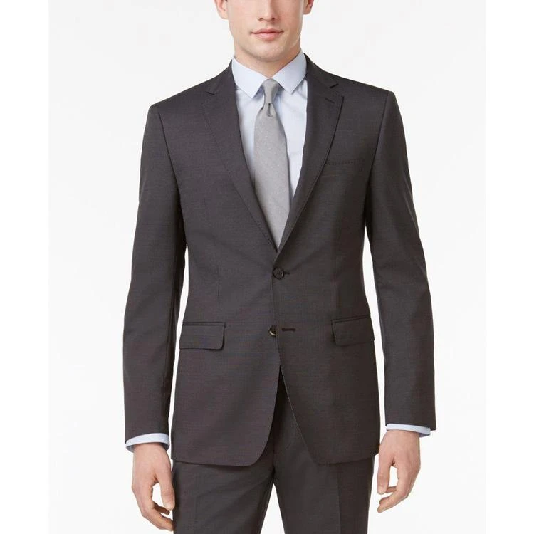 商品Calvin Klein|Men's Slim-Fit Black Micro Pinstripe Suit,价格¥662,第4张图片详细描述