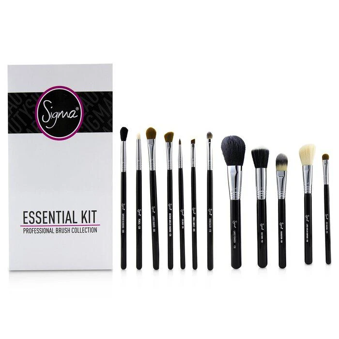 商品Sigma Beauty|Sigma Beauty 化妆刷套装Essential Kit Professional-#Black -Black(12pcs),价格¥1584,第2张图片详细描述